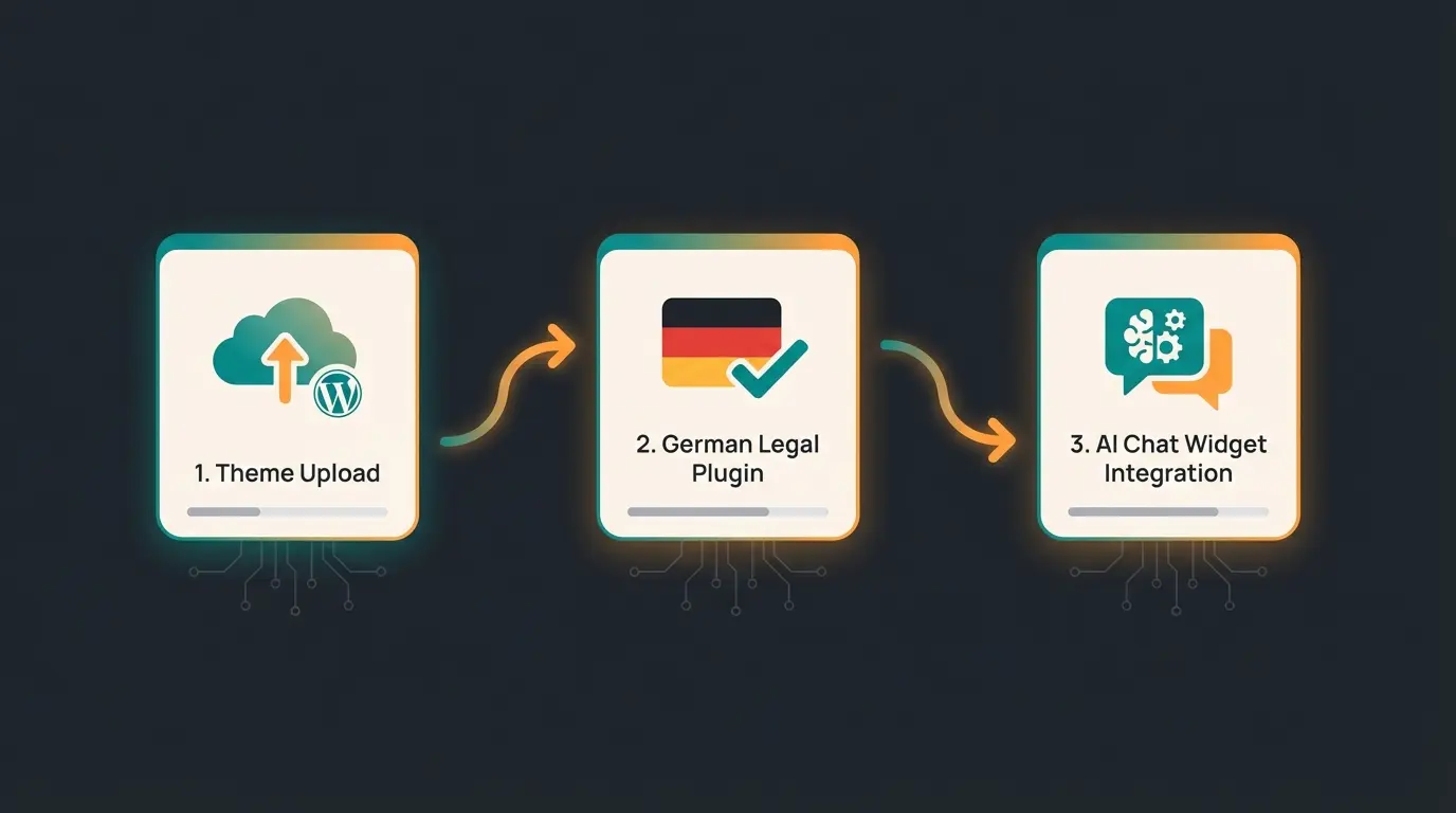 Schritt-für-Schritt Installation eines deutschen WooCommerce Themes mit KI-Integration