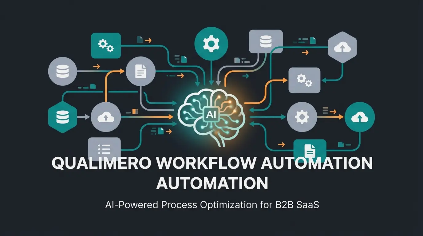 Abstract visualization of intelligent workflow automation connecting data streams and AI agents
