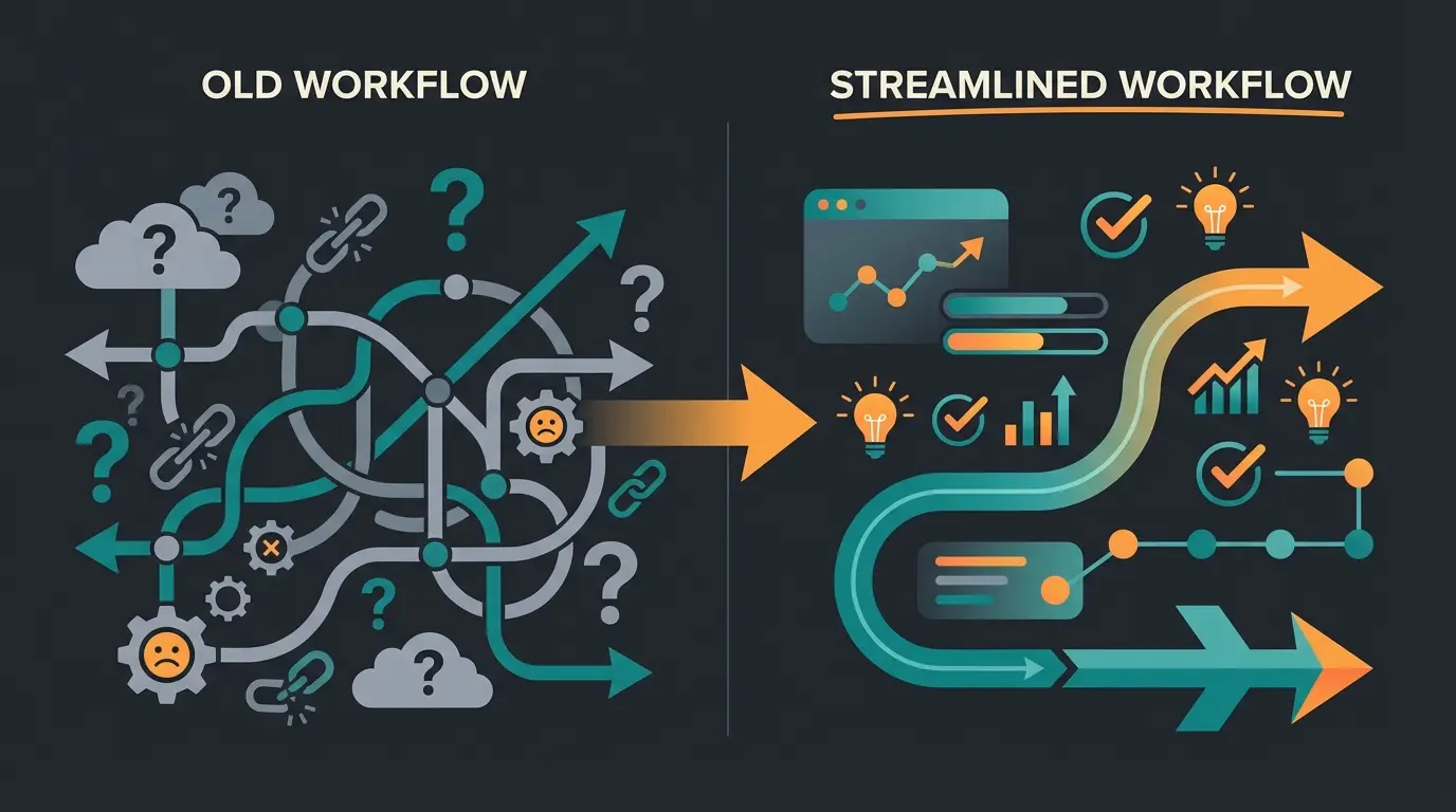 Workflow-Vergleich klassische Buchhaltung versus KI-gestützte Buchhaltung