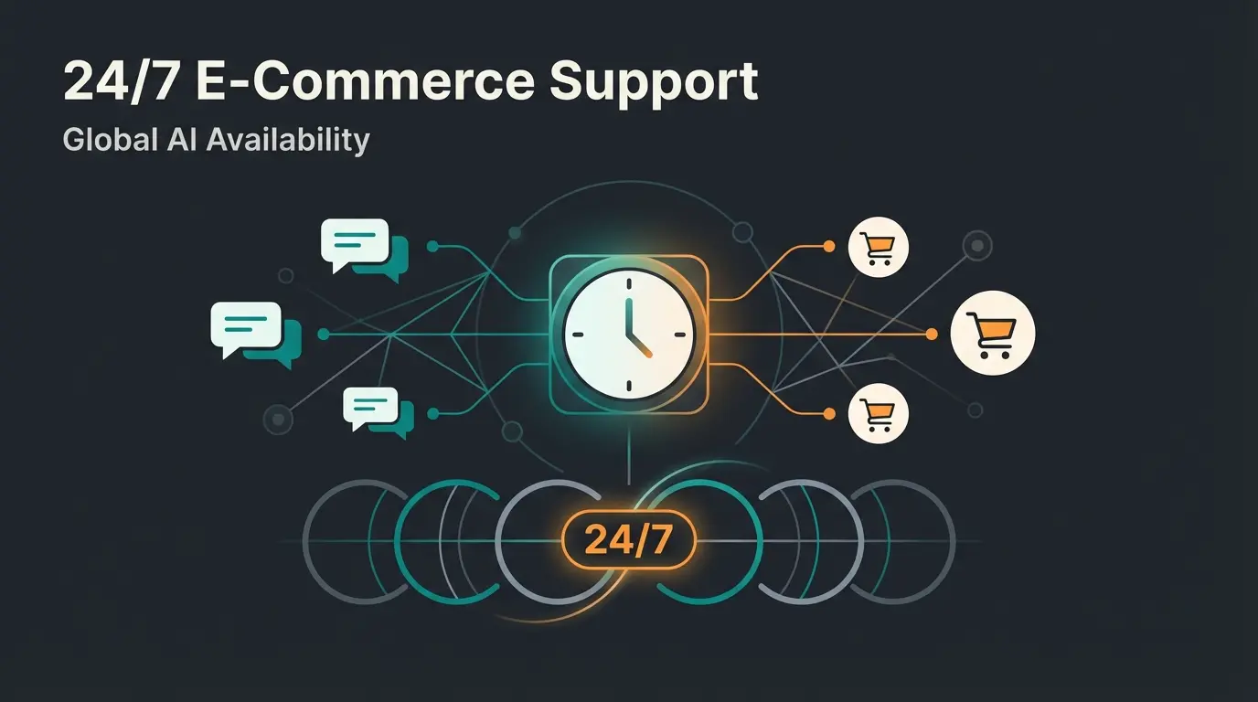 Visual representation of Shopware customer service times and AI-powered support solutions