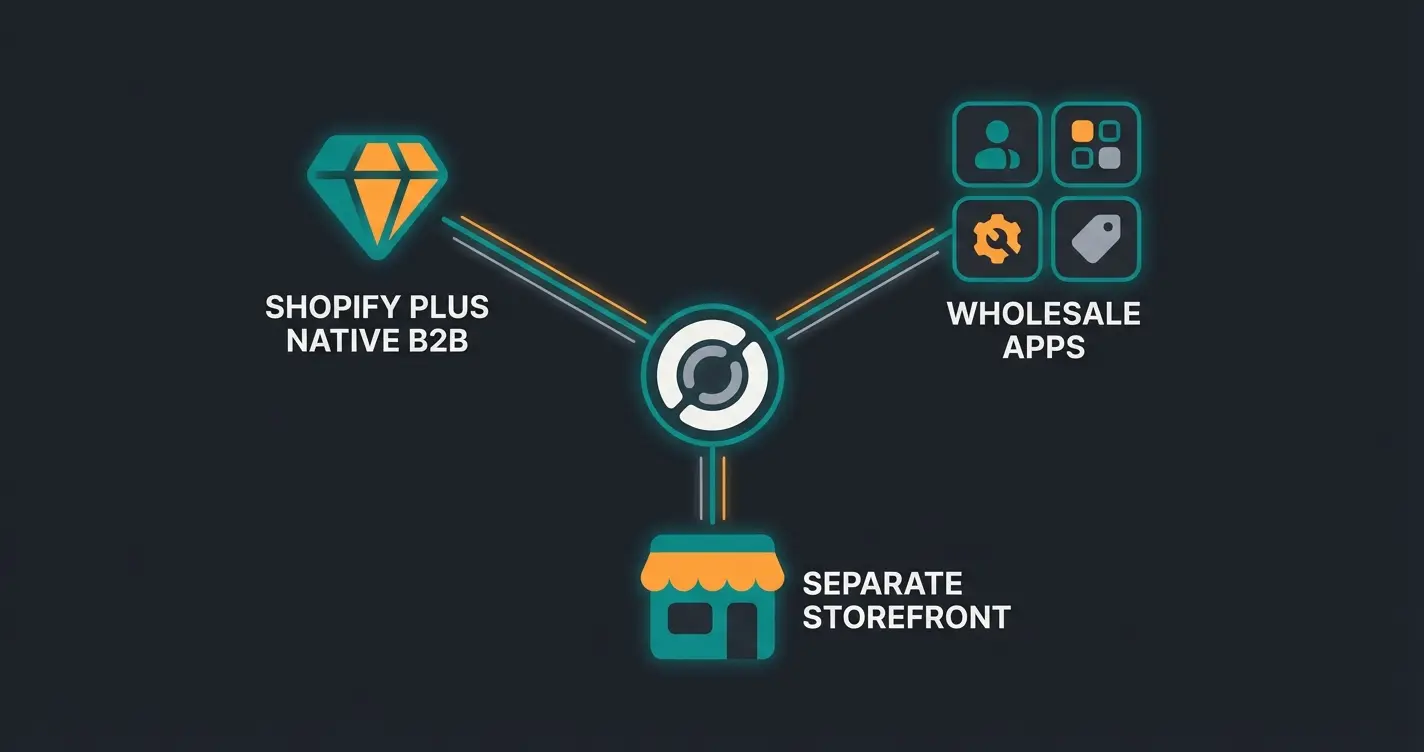 Drei Wege zum Shopify Wholesale: Native B2B, Wholesale-Apps und separater Shop