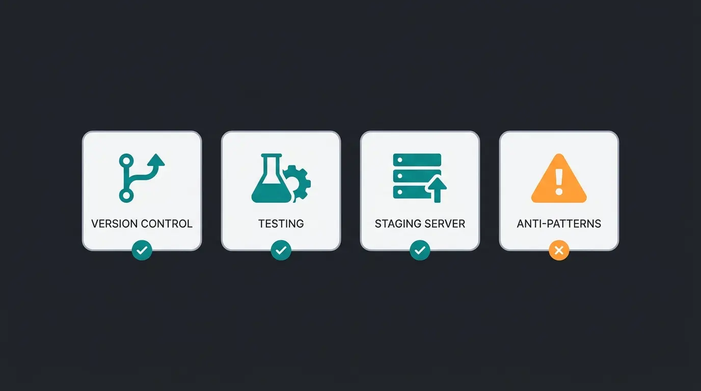 Best Practices Checkliste für Shopware Plugin Entwicklung: Versionskontrolle, Tests, Staging und Anti-Patterns