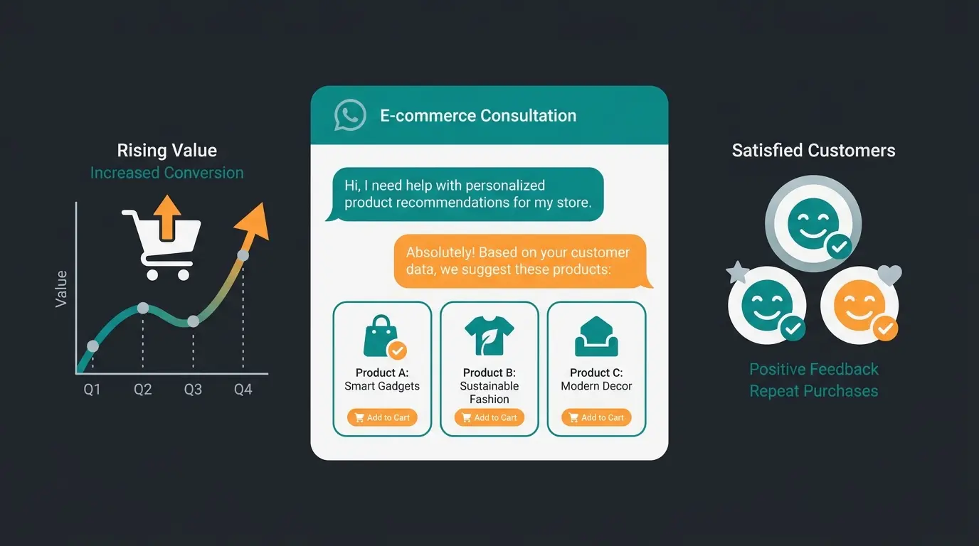 WhatsApp Bot Produktberatung im E-Commerce mit Warenkorbwert-Steigerung