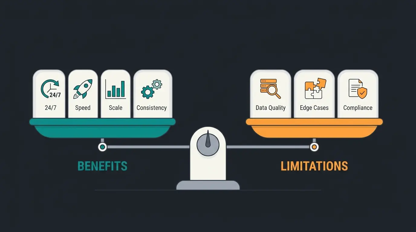 CaaS benefits and limitations balanced comparison showing advantages against real trade-offs