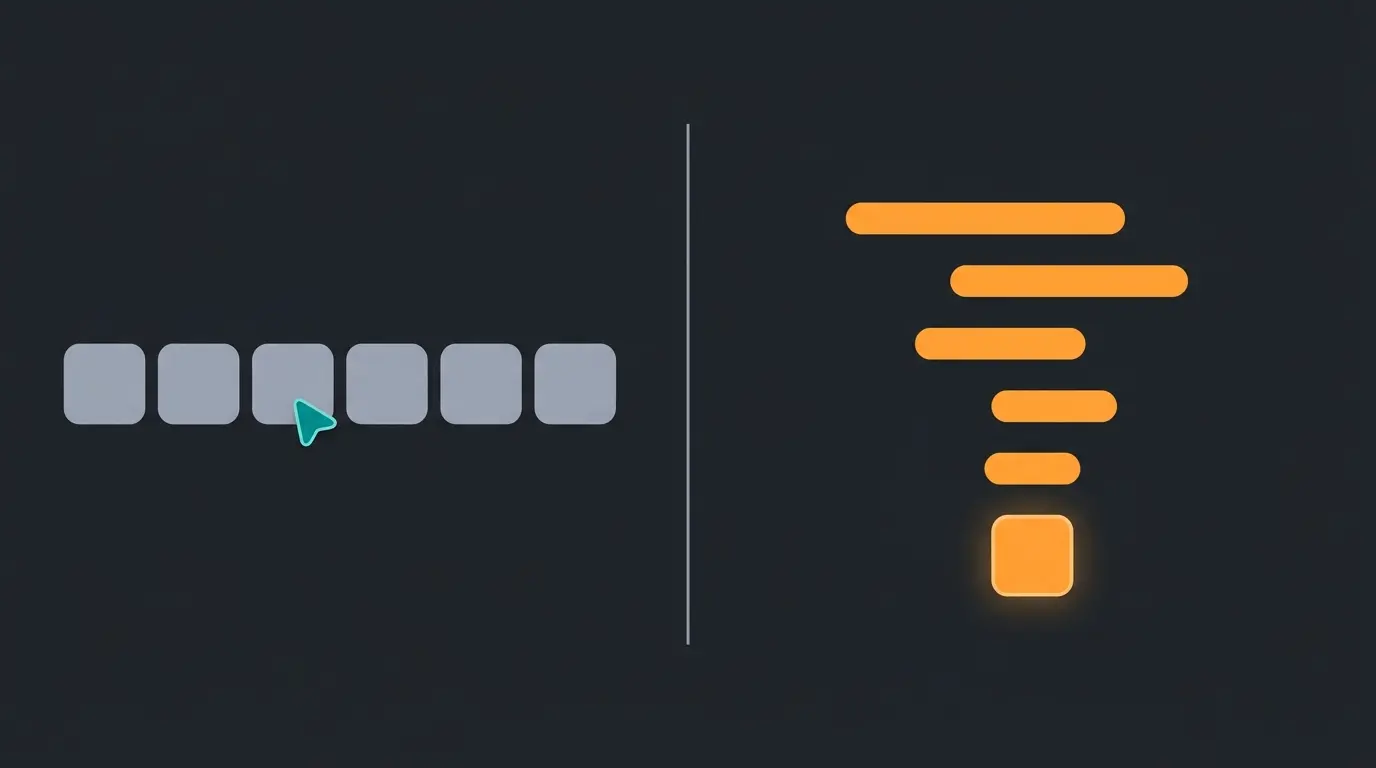 Comparison of a passive Shopify recommendation carousel and an active AI product advisor conversation
