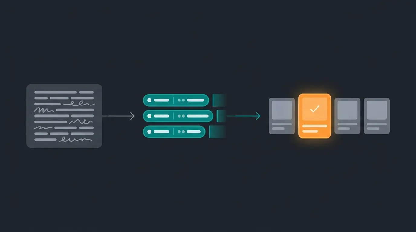 Shopify product data flowing from unstructured descriptions into structured metafields and then into an AI product recommendation