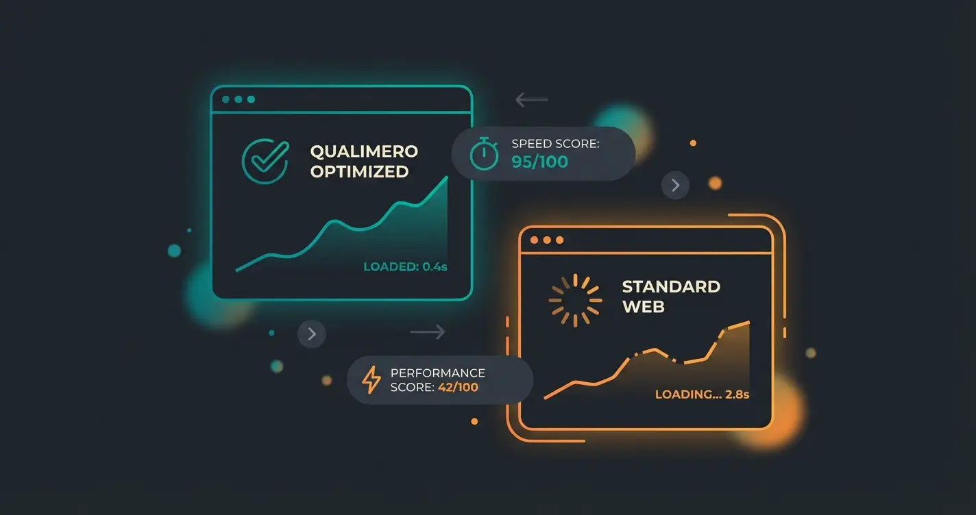 Page speed comparison between Shopify and Squarespace showing Shopify's faster load time advantage