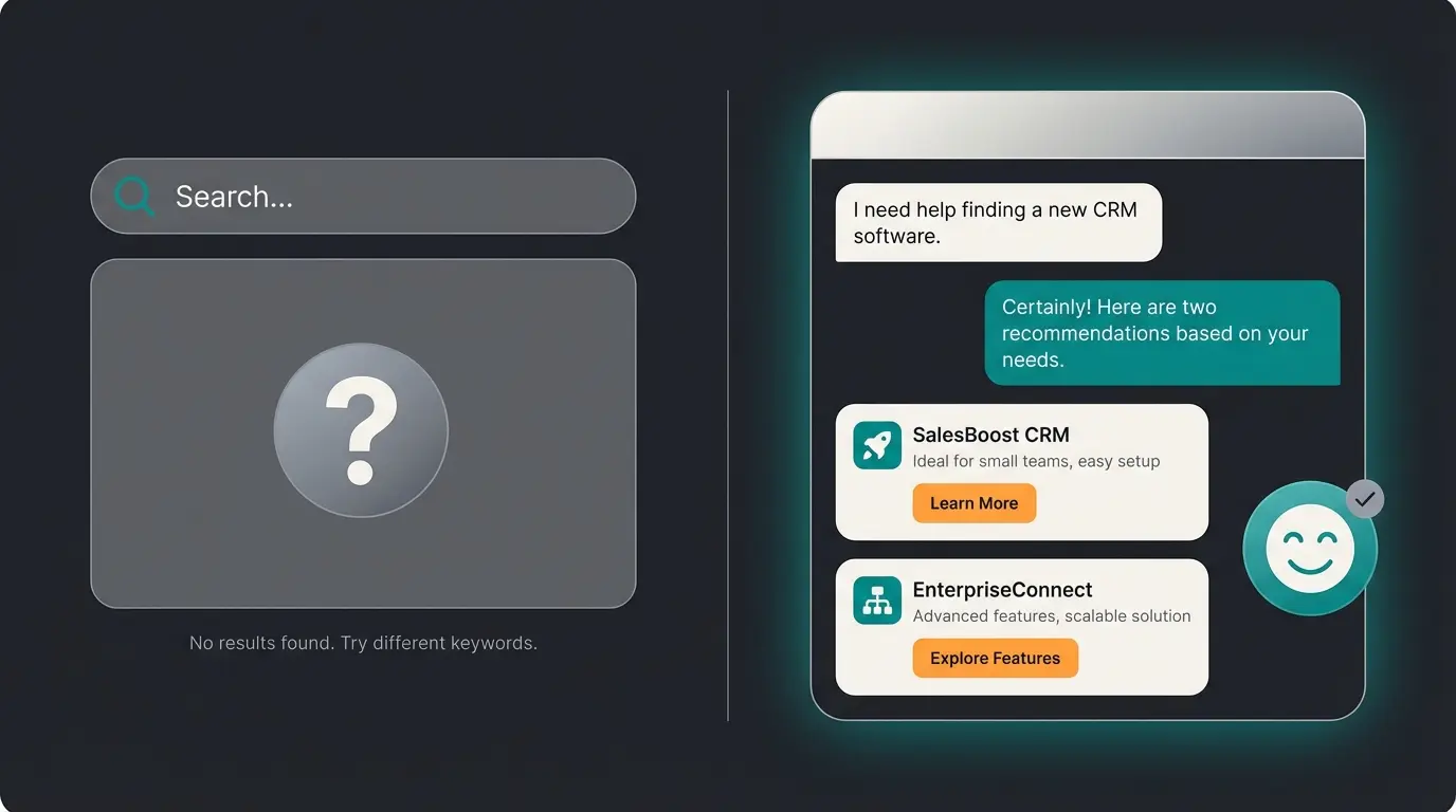Vergleich klassische Shopware-Suche und KI-Produktberatung mit Empfehlungen