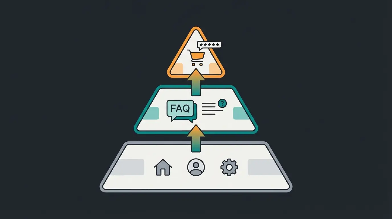 Pyramide der drei KI Chatbot Levels mit Rezeptionist, Bibliothekar und Verkaufsexperte