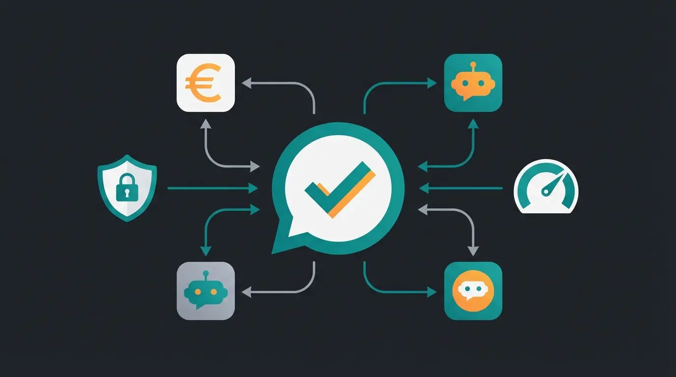 Kostenloser Chatbot Vergleich für deutsche Unternehmen mit verschiedenen Anbieter-Icons