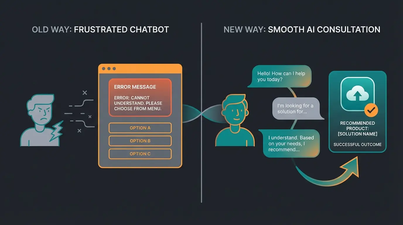 Vergleich: Standard Chatbot vs. KI-Produktberatung mit Agentic AI