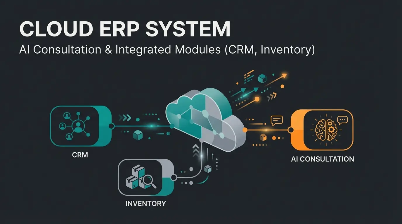 weclapp ERP system dashboard with AI consultation integration visualization