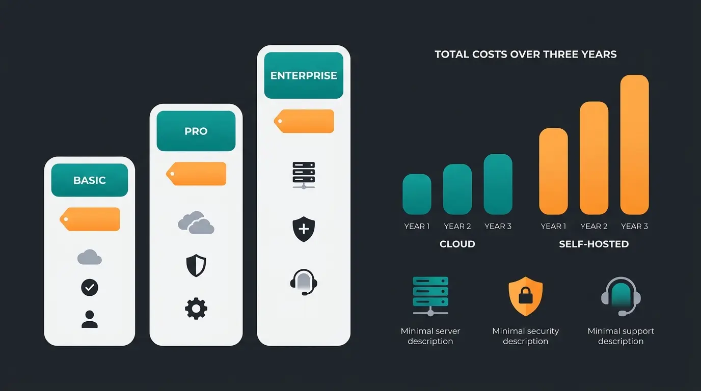 Shopware Cloud Preisvergleich: TCO-Analyse Cloud vs Self-Hosted über drei Jahre
