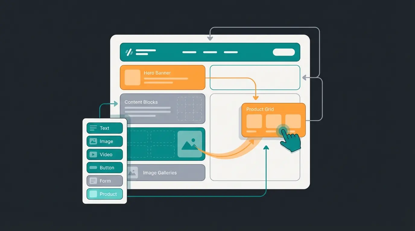 Shopware Shopping Experiences CMS drag-and-drop builder with modular content blocks
