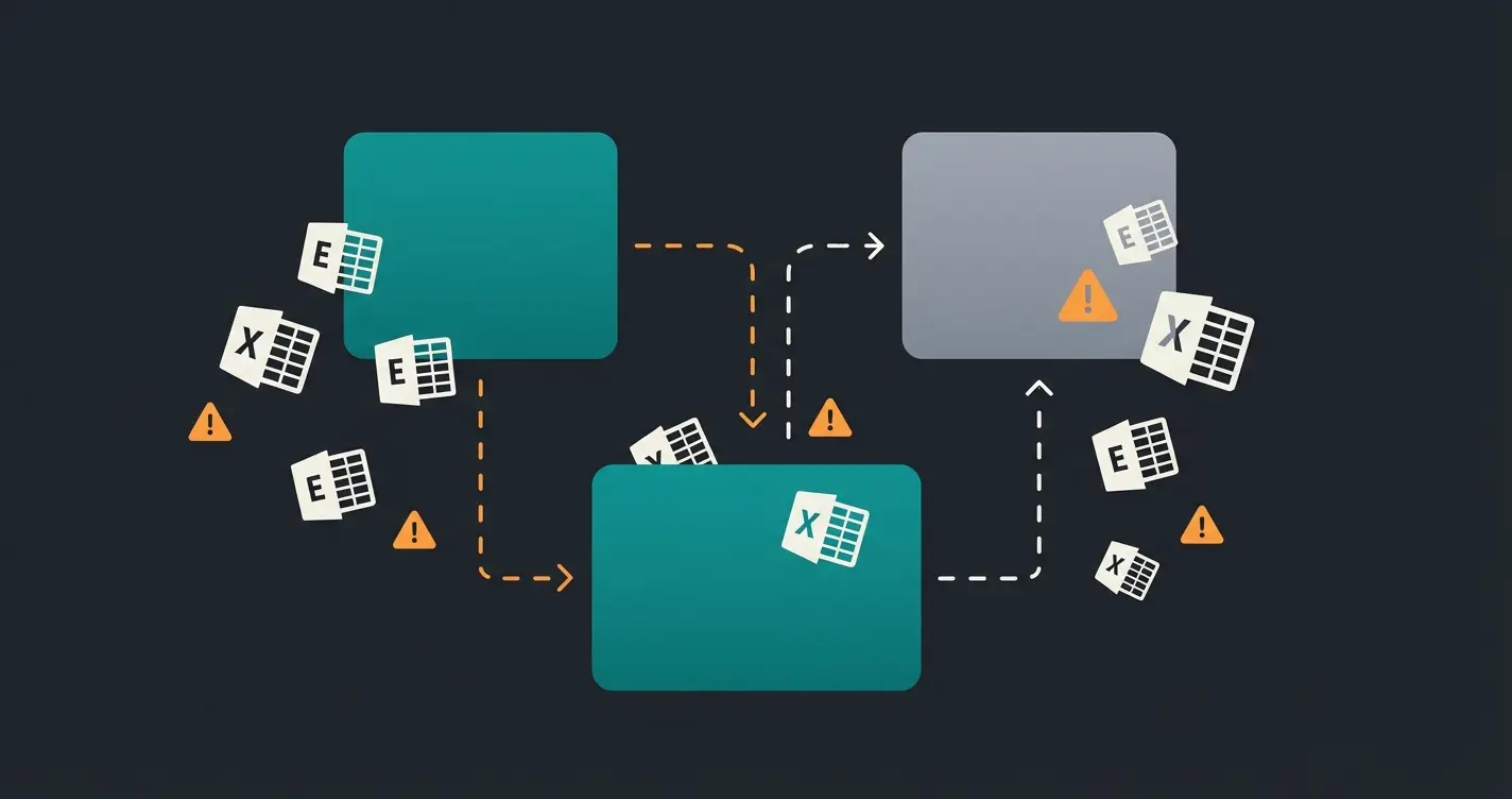Visualisierung von Datensilos und Excel-Chaos in Unternehmen