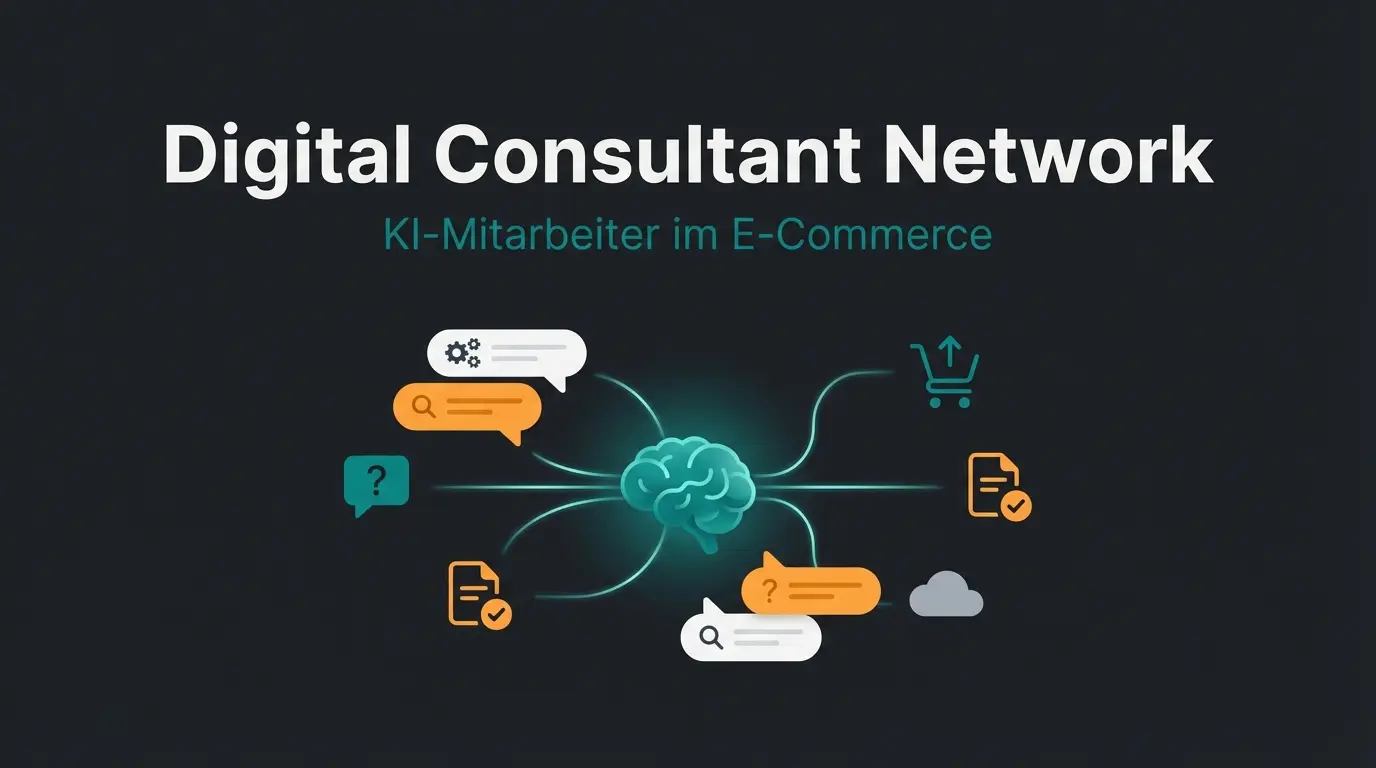 Abstract illustration of Conversational AI acting as a digital consultant