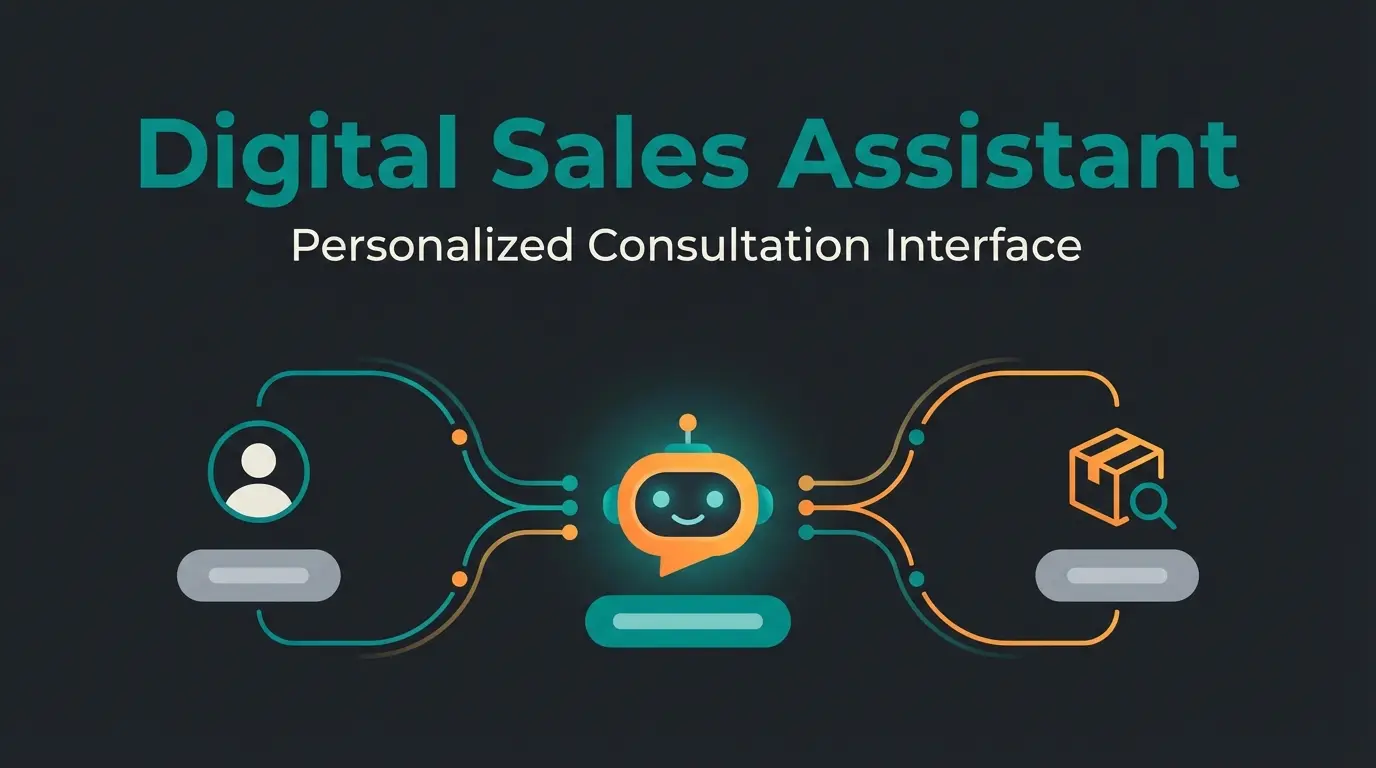 Futuristische Darstellung eines digitalen Verkaufsberaters in einem Online-Shop