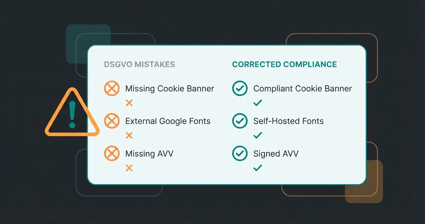 Haeufige DSGVO-Fehler in WooCommerce-Shops: Von fehlenden Cookie-Bannern bis externen Google Fonts