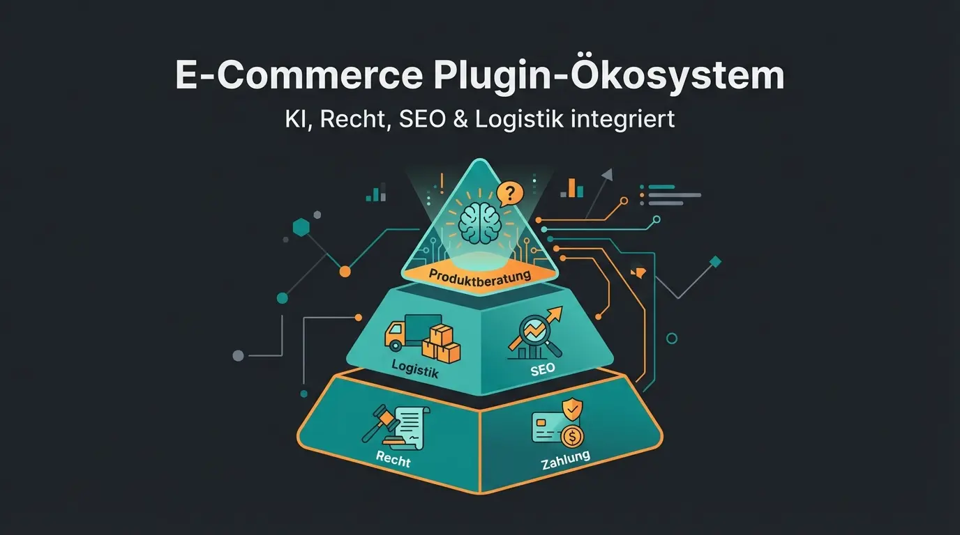 Shopware Plugin Ökosystem mit AI-Produktberatung als Spitze der Optimierungspyramide