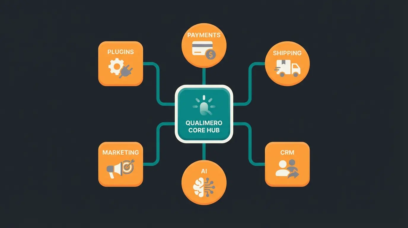Shopware ecosystem showing extensions, partners, and integration capabilities