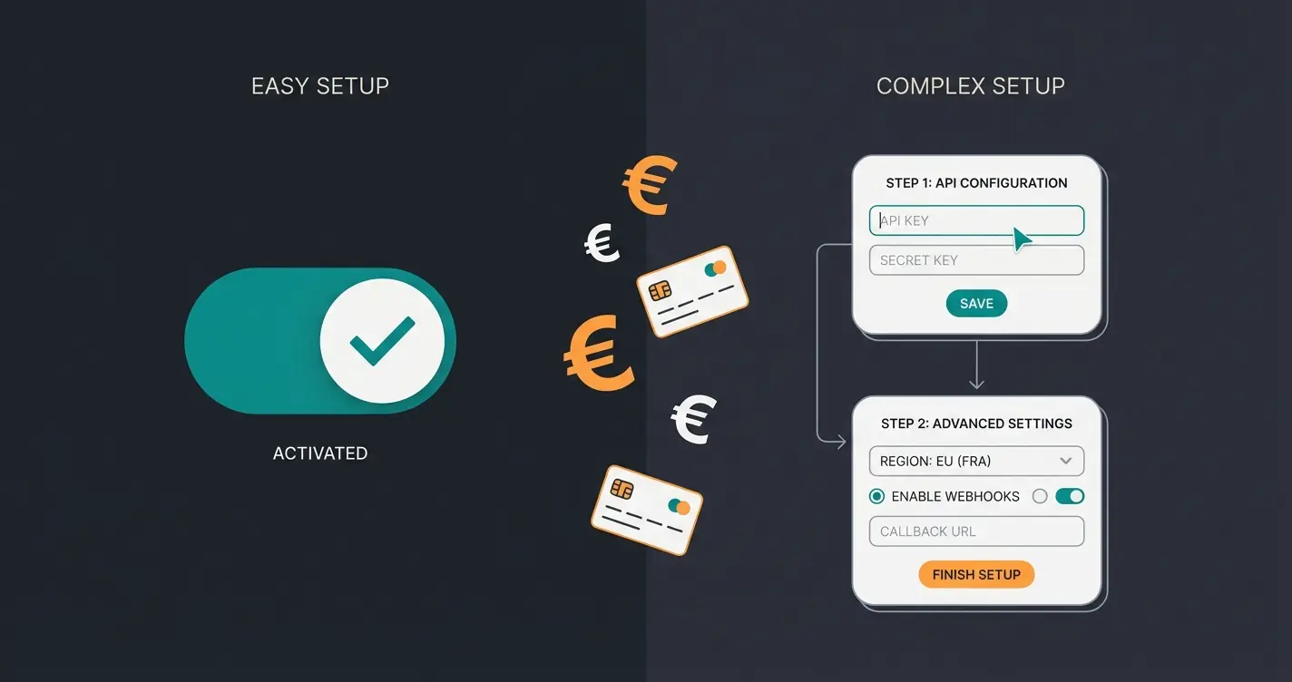Vergleich der Einrichtung von Shopify Payments und standalone Stripe