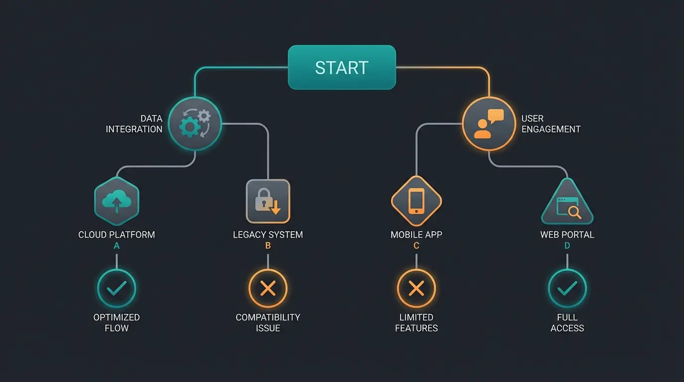 Decision tree for choosing Shopware as your ecommerce platform based on business requirements