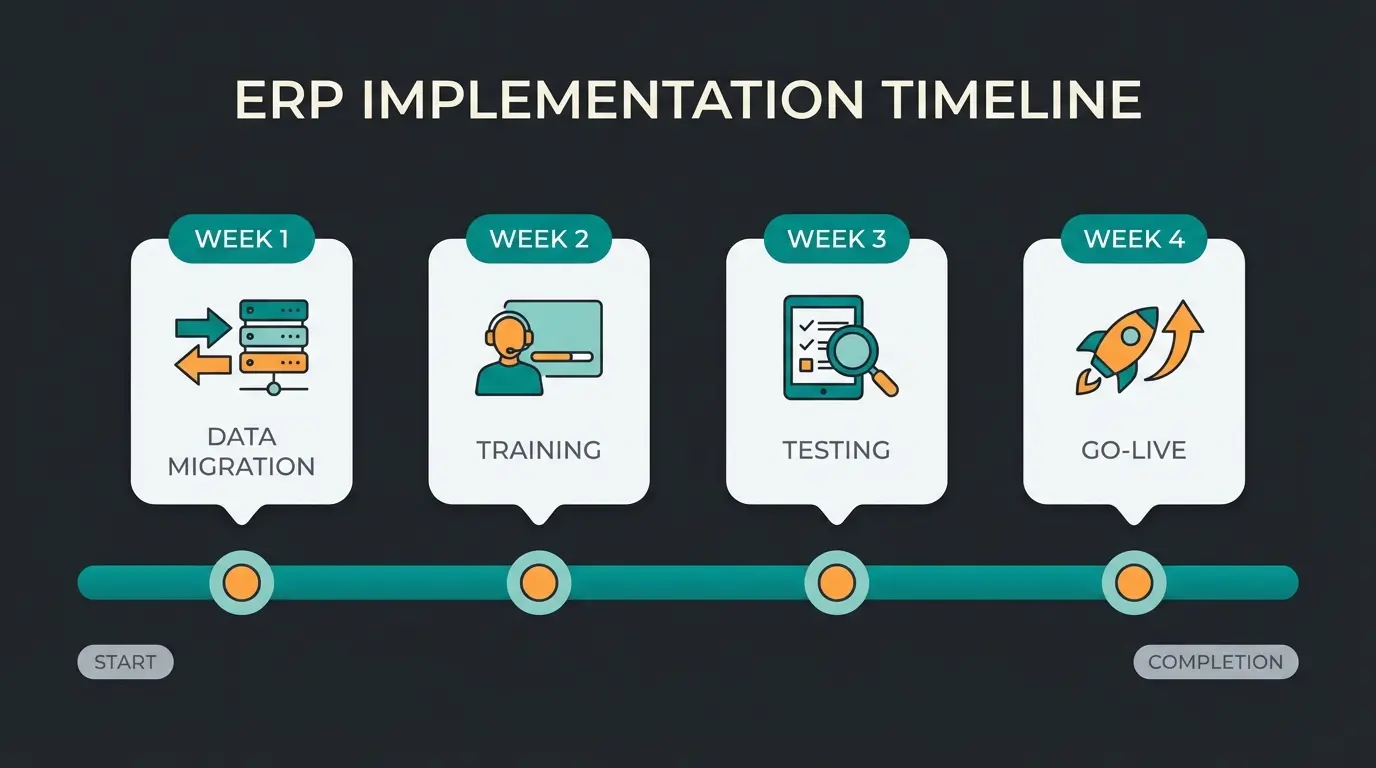 Cloud ERP Implementierung Timeline erste 30 Tage