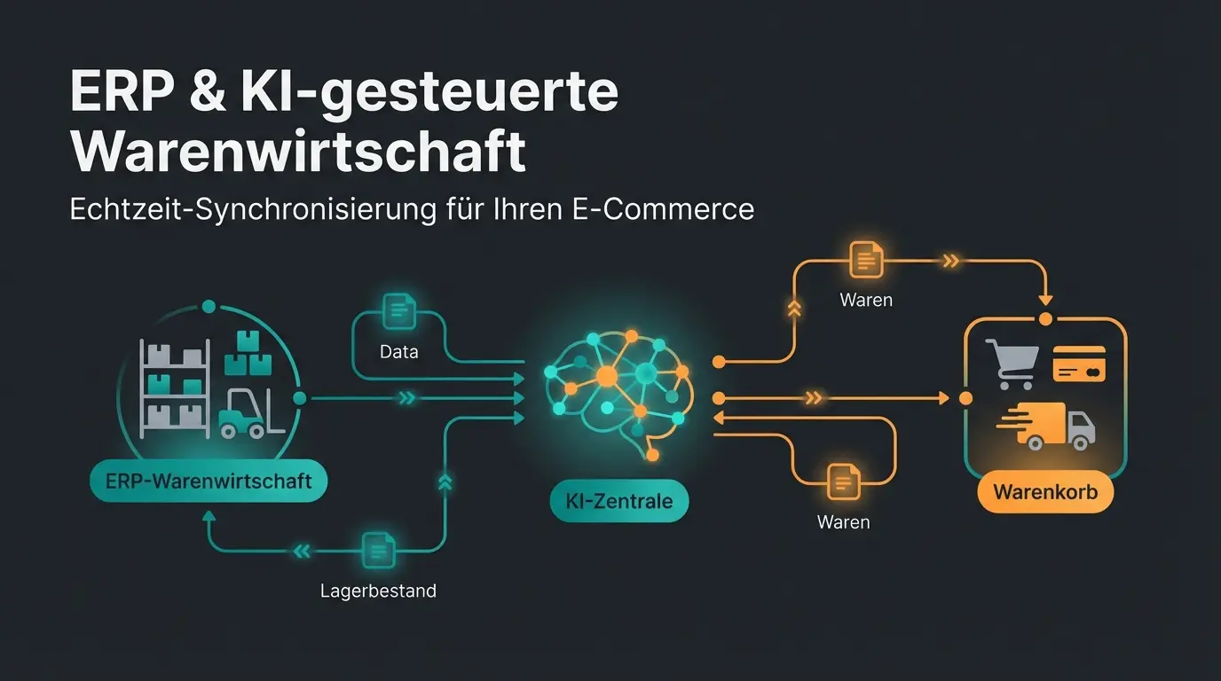 Magento Warenwirtschaft Integration mit KI-Verkaufsberatung und ERP-Datenfluss