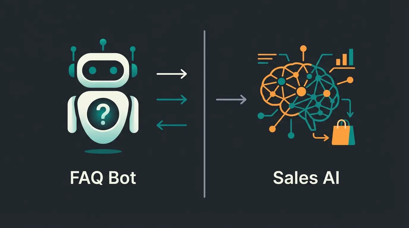 Vergleich zwischen einem Standard-Chatbot und einem KI-Verkaufsberater