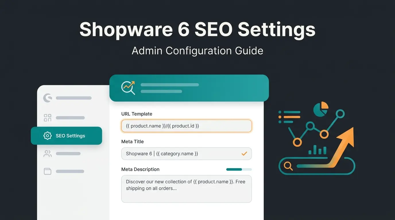 Shopware 6 admin panel SEO settings configuration overview with URL templates and meta data fields