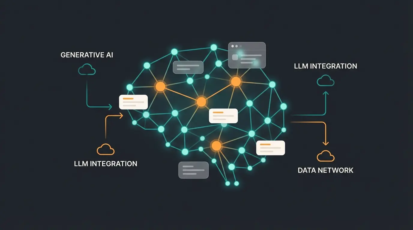 Abstract representation of a neural network processing language