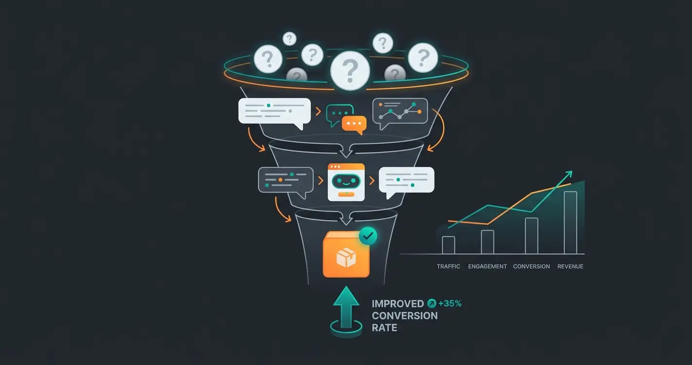 Guided selling product finder funnel narrowing customer choices through intelligent questions to a recommended product