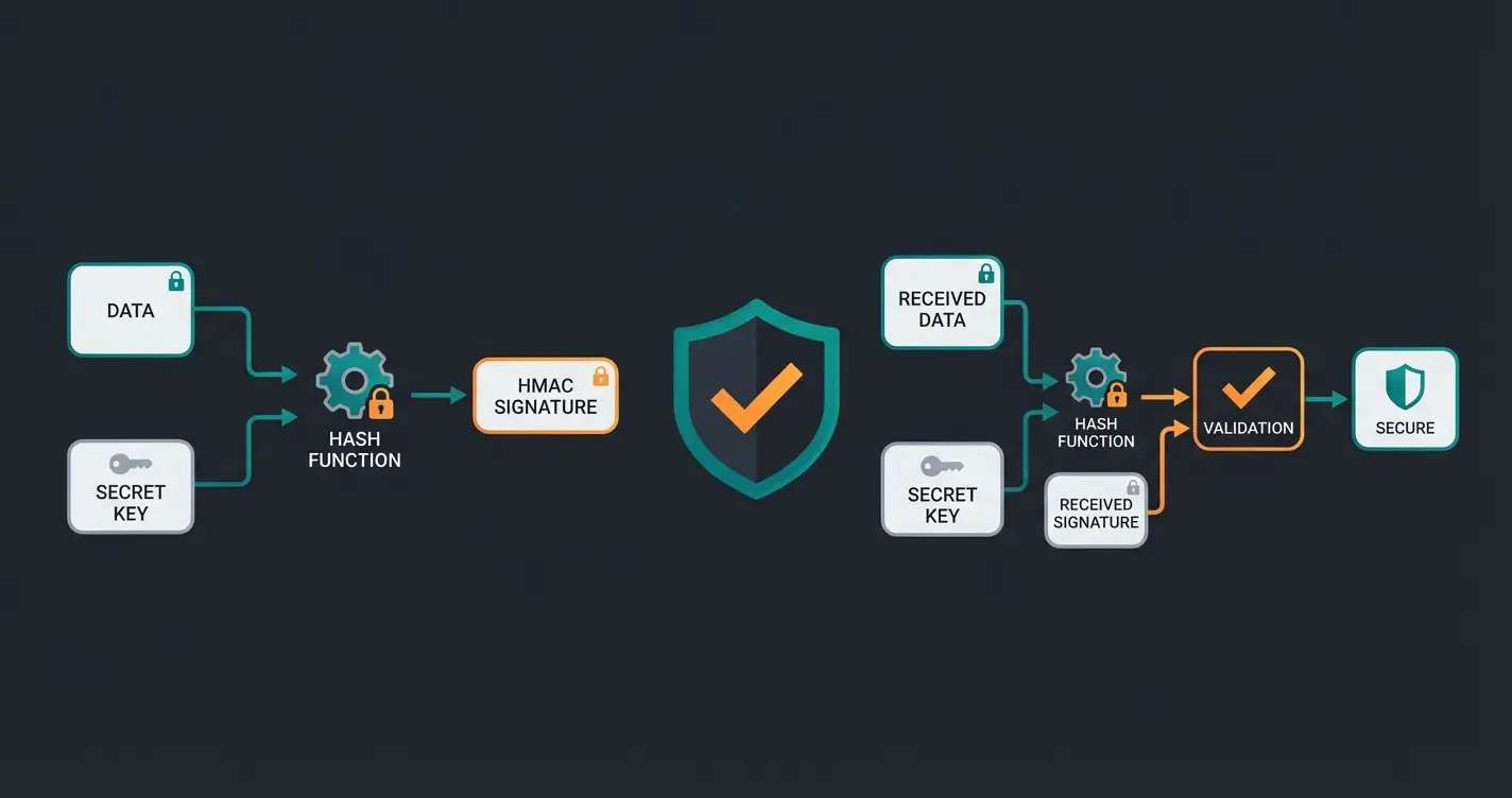Security verification flow for Intercom webhooks showing signature validation process