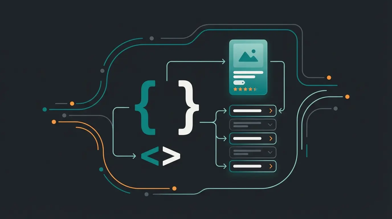 Structured data implementation diagram for WooCommerce SEO showing schema markup elements