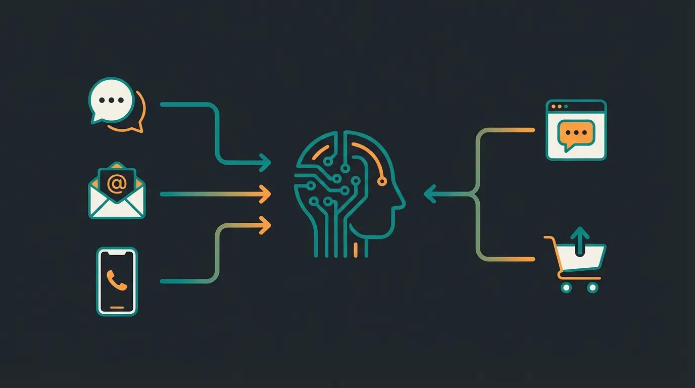 AI employee automating customer service across multiple channels for Shopify stores