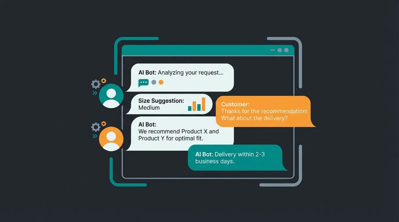 KI-Produktberater im Dialog mit einem Kunden zur Größenberatung
