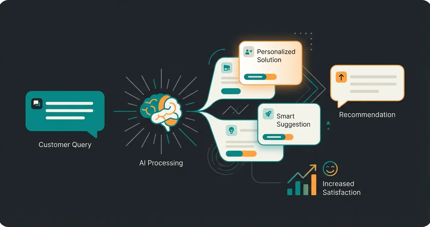 AI-powered product consultation interface showing natural language understanding and personalized recommendations