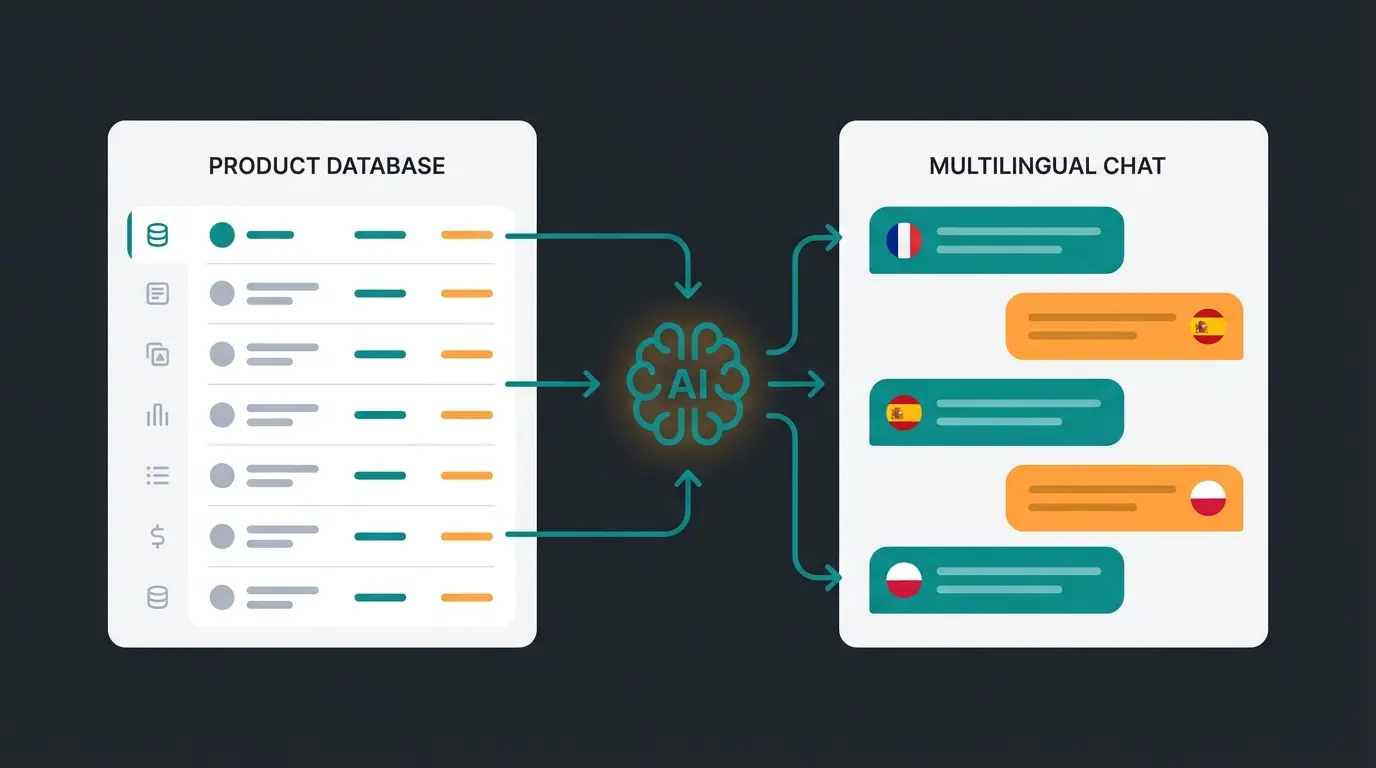 KI-Produktberatung in verschiedenen Sprachen mit automatischer Übersetzung aus dem Shopware-Katalog