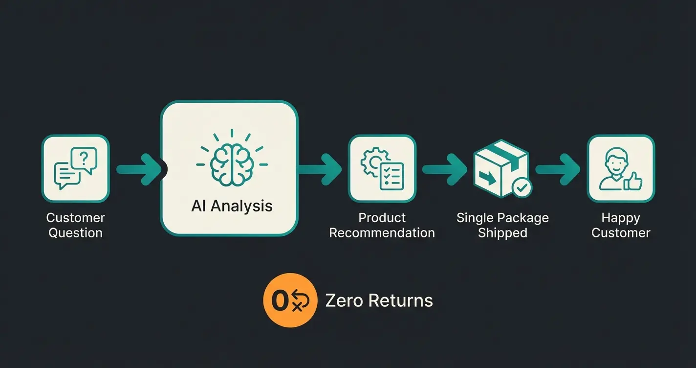 KI-Produktberatung Workflow zur Retourenvermeidung