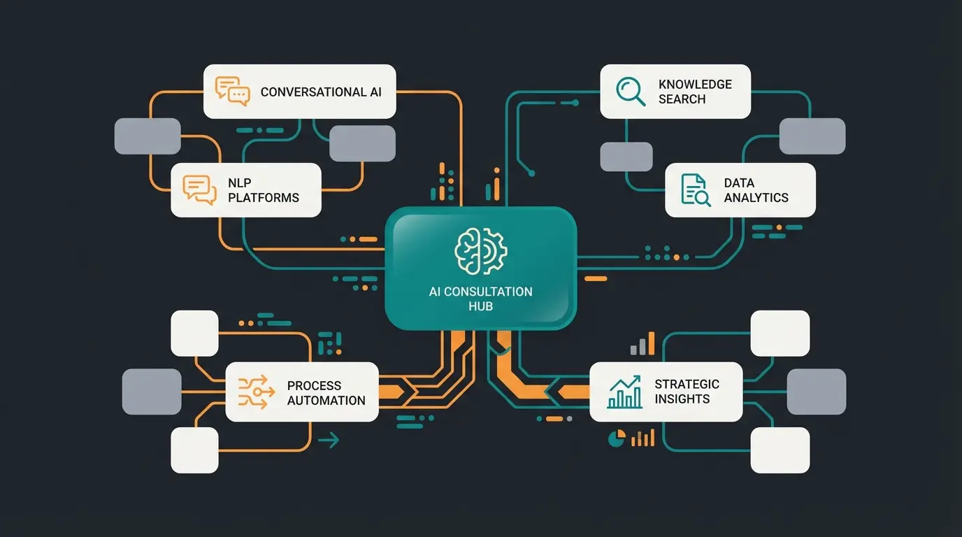 Overview of AI product consultation landscape showing different provider categories and specializations