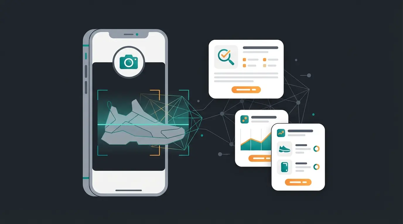 Multimodal AI bot analyzing customer-sent product image for identification and recommendation