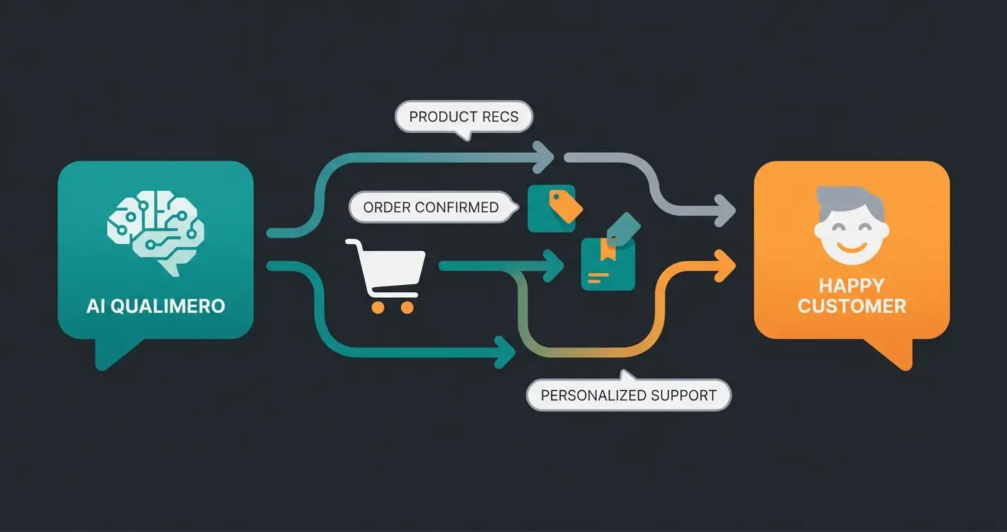 AI chatbot conversation helping customer with product questions