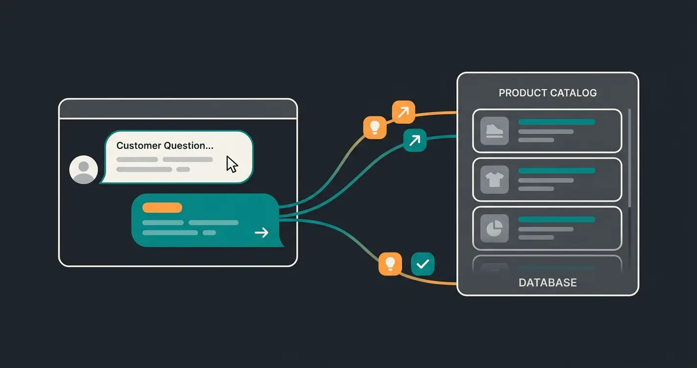 AI product consultation connecting customer questions directly to product recommendations