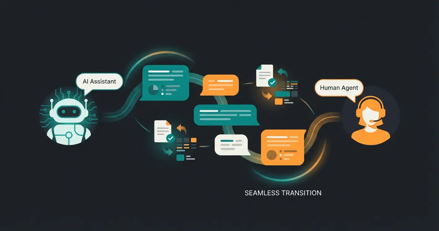 AI to human handover process in WhatsApp consultation showing seamless transition