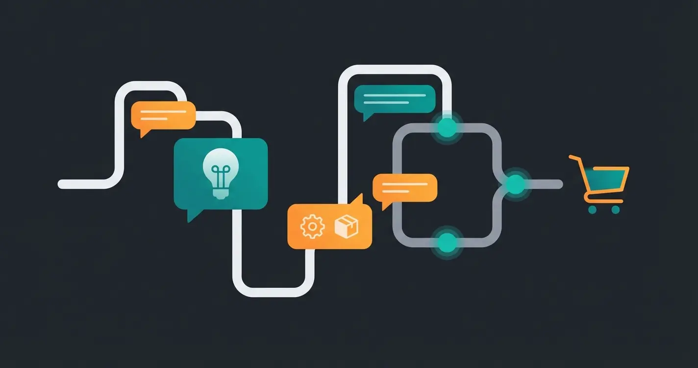 AI-powered product consultation interface showing customer interaction and smart recommendations