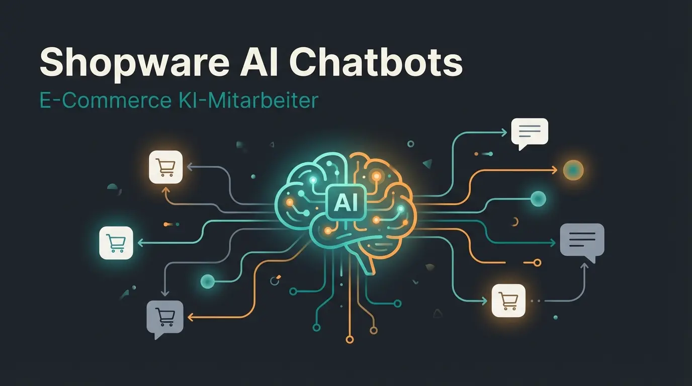 Futuristische Darstellung eines KI Chatbots als digitaler Verkaufsberater im E-Commerce