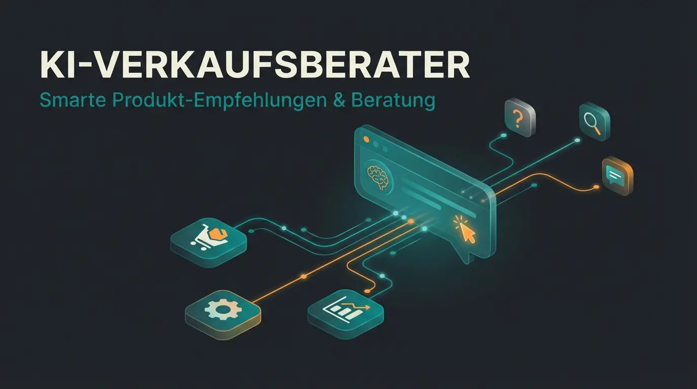 Futuristische Darstellung eines KI Chatbots als Verkaufsberater