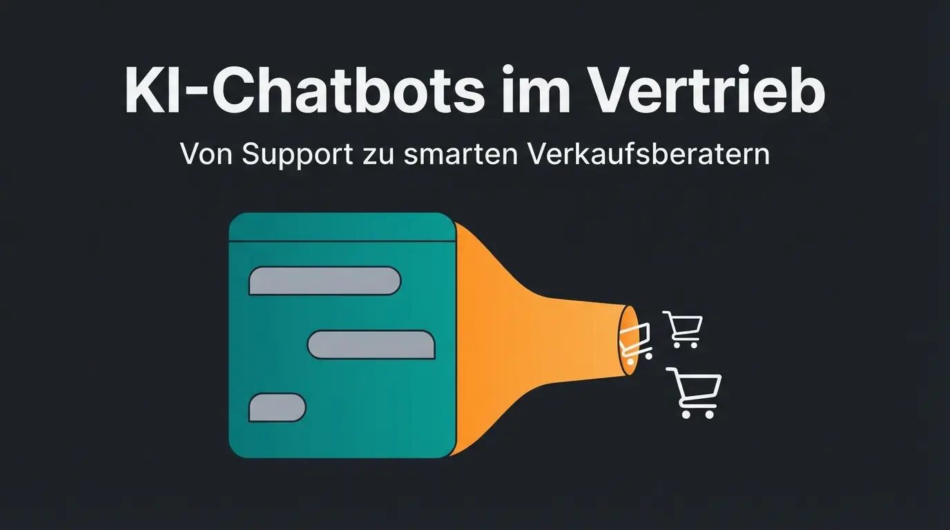 Intercom Chatbot als KI-Produktberater im E-Commerce dargestellt mit Chat-Interface und Conversion-Symbolen
