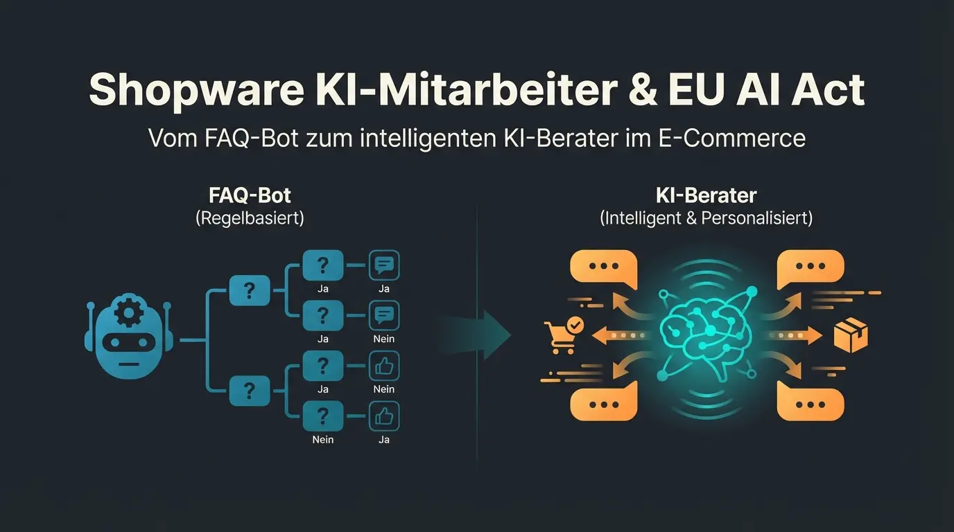 Vergleich zwischen klassischem Chatbot und KI-gestütztem Produktberater im E-Commerce