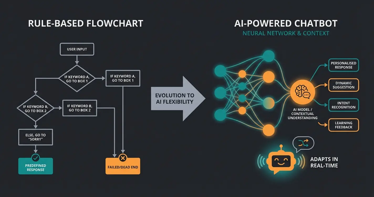 Comparison of a linear script based bot versus a neural network AI bot